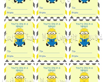 A single inside a minion Etsy photo about You Re One in a Minion Printable referred to as A single inside a minion Etsy